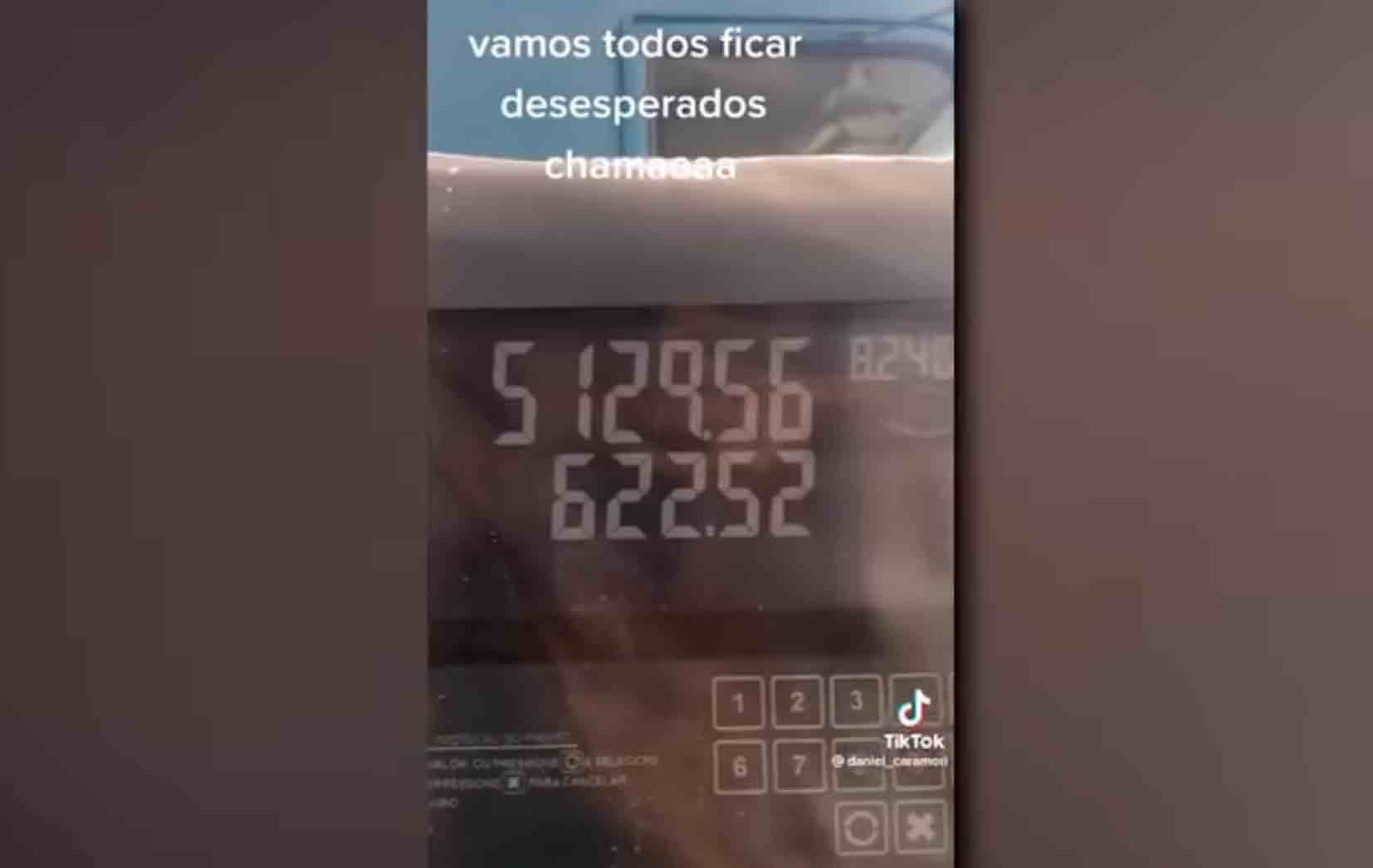 Vídeo: Caminhoneiro gasta mais de R$ 5 mil reais para encher o tanque. Foto: Reprodução