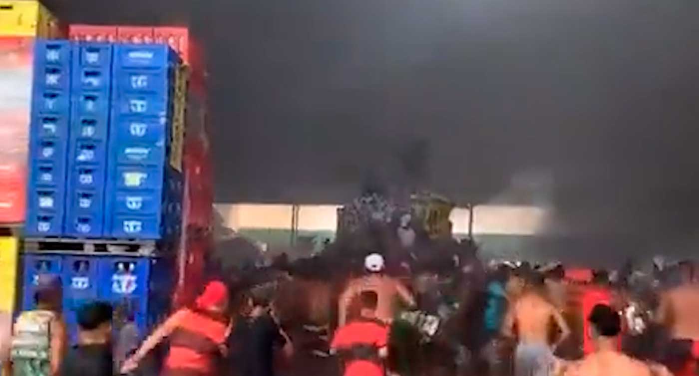 Vídeo mostra saques e confusão durante incêndio do Ceasa-RJ