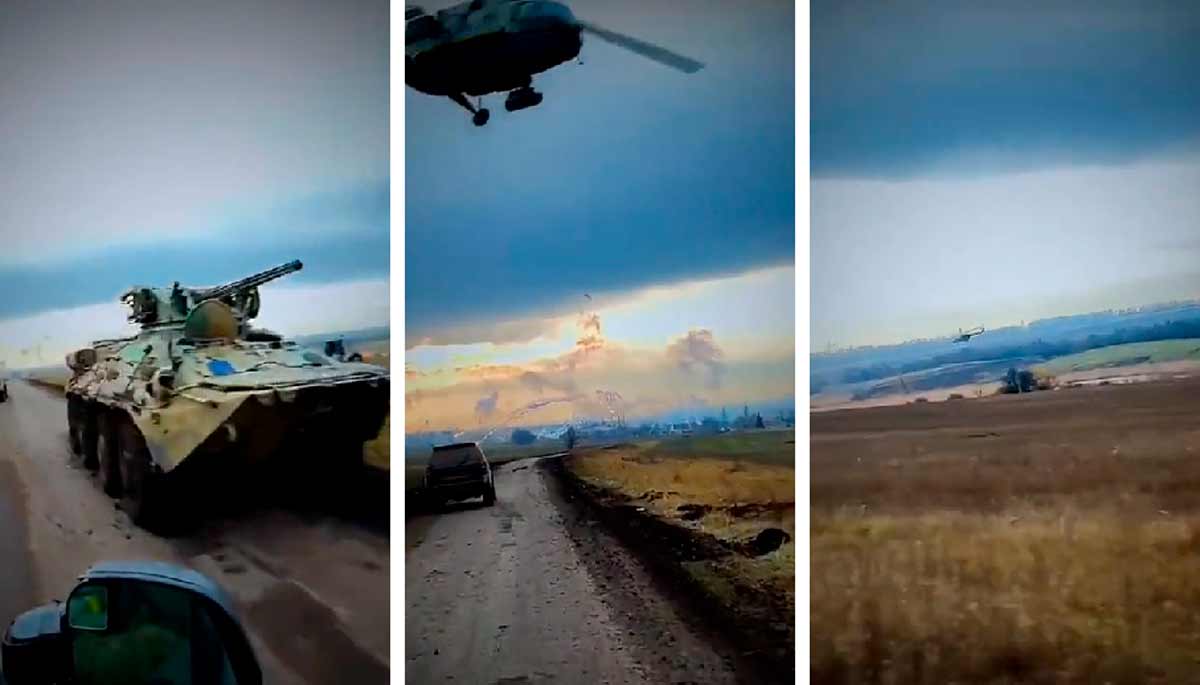 Vídeo mostra ataque de helicópteros em Bakhmut, a frente com mais combates na Ucrânia