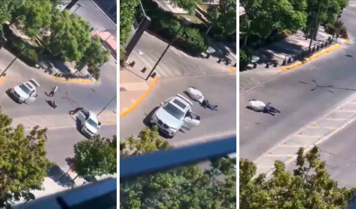 VÍDEO: Vestidos de macacão branco, bandidos trocam tiros com a polícia após assaltarem loja MacOnline