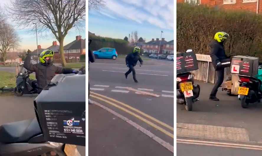 VÍDEO CHOCANTE: Homem com facão ataca entregadores na Inglaterra