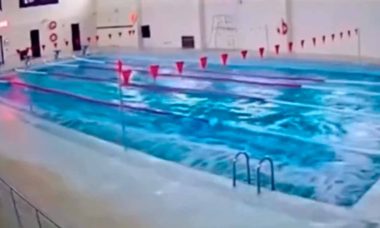 Video mostra efeito em piscina do terremoto de magnitude 7.8 ocorrido naTurquia em fevereiro