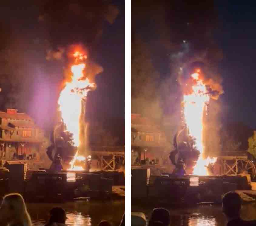 Um grande incêndio irrompe em apresentação na Disney