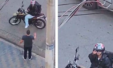 Vídeo: Ladrão atira na direção de moradora que estava filmando roubo. Foto: reprodução Twitter