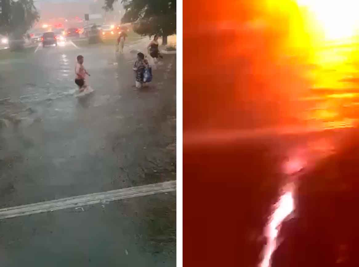Vídeo impressionante mostra raio atingindo pessoas que buscavam abrigo de uma tempestade. Foto: Reprodução twitter @LXSummer1