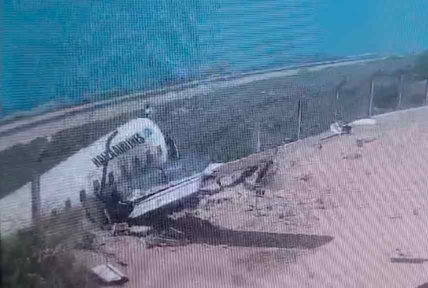 Vídeo mostra acidente com aeronave Embraer EMB-120 na Somália. Foto: reprodução Twitter