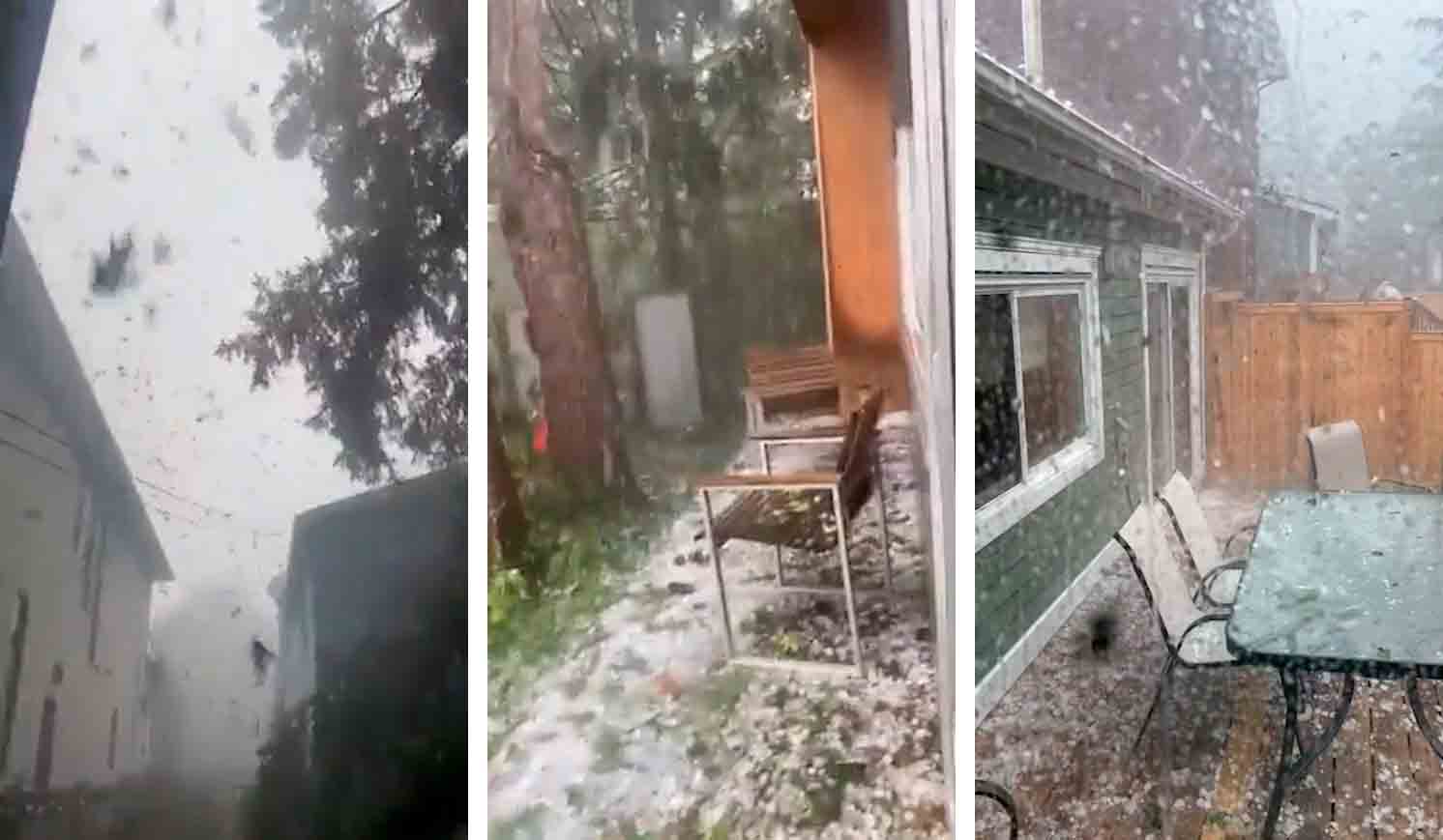 Video: Hailstorm leaves over 10,000 people without power in Canada. Reproduction Twitter @Top_Disaster