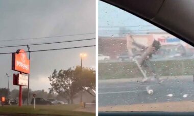 Fortes tempestades derrubam árvores e postes em Maryland. Foto: Reprodução twitter