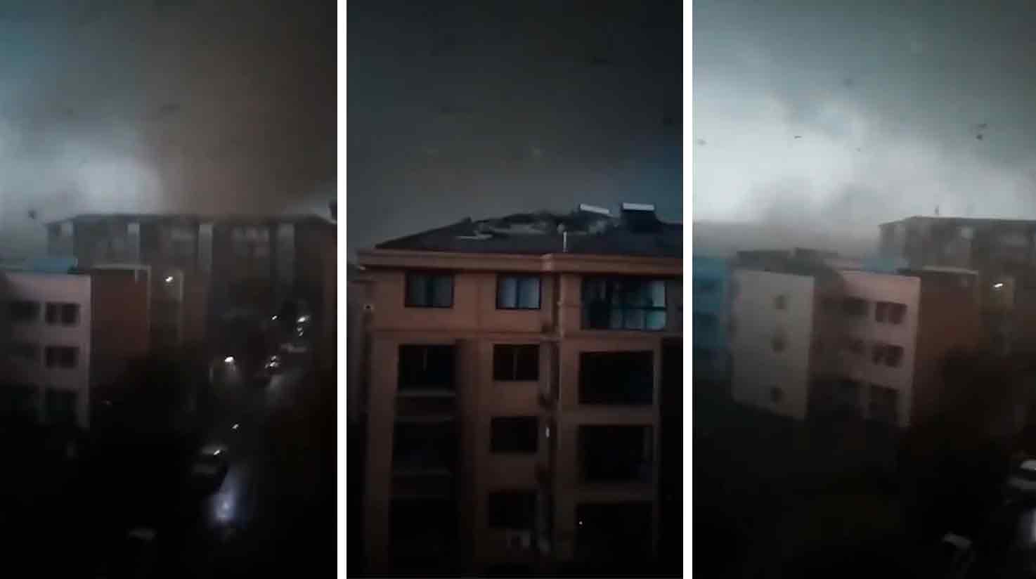 Video: Un enorme tornado colpisce la città di Nancai a Pechino