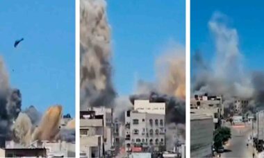 Vídeo: Força Aérea de israel responde ataque vindo de Gaza bombardeando objetivos palestinos