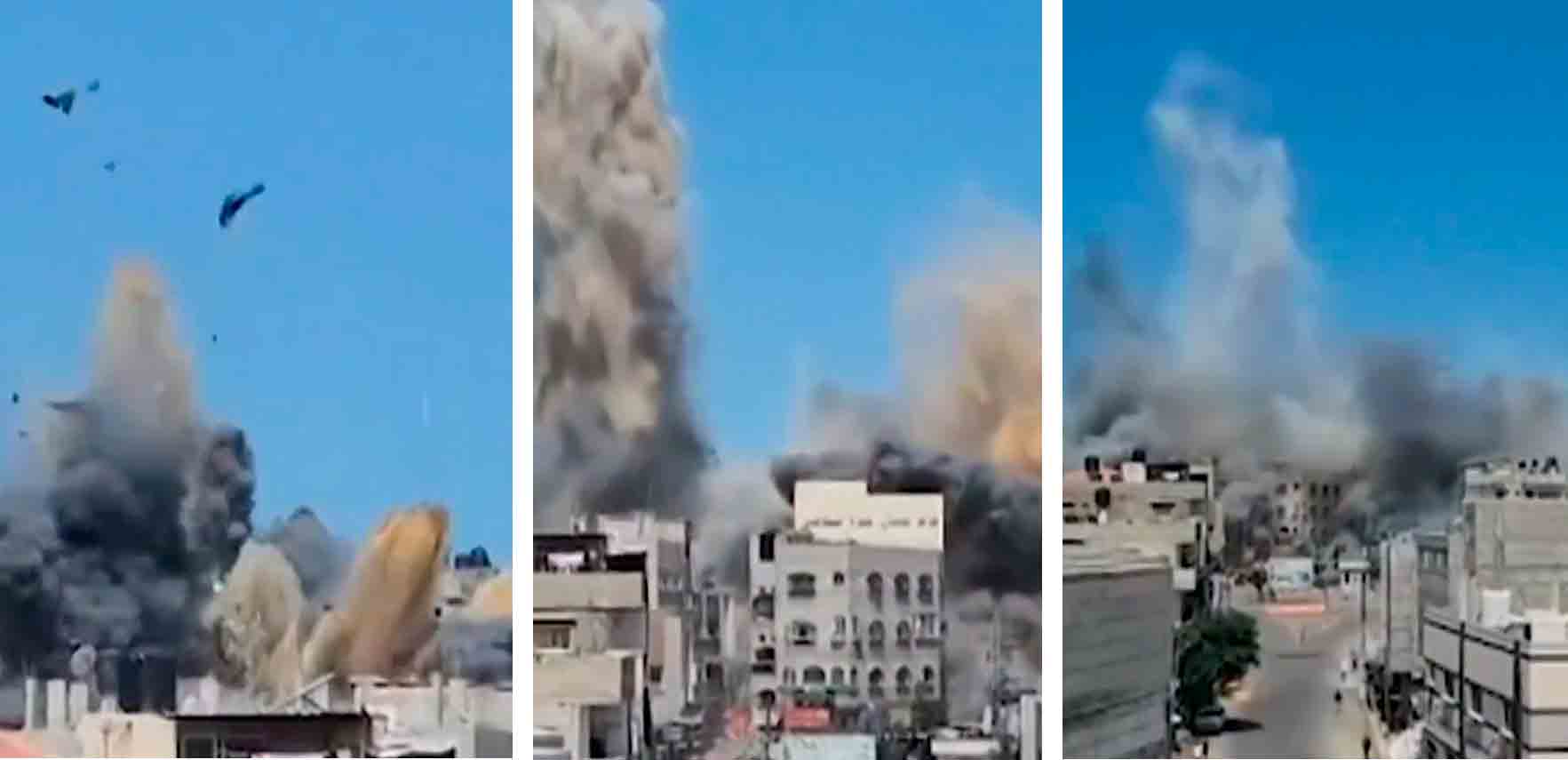 Video: L'Aeronautica israeliana risponde all'attacco proveniente da Gaza bombardando obiettivi palestinesi