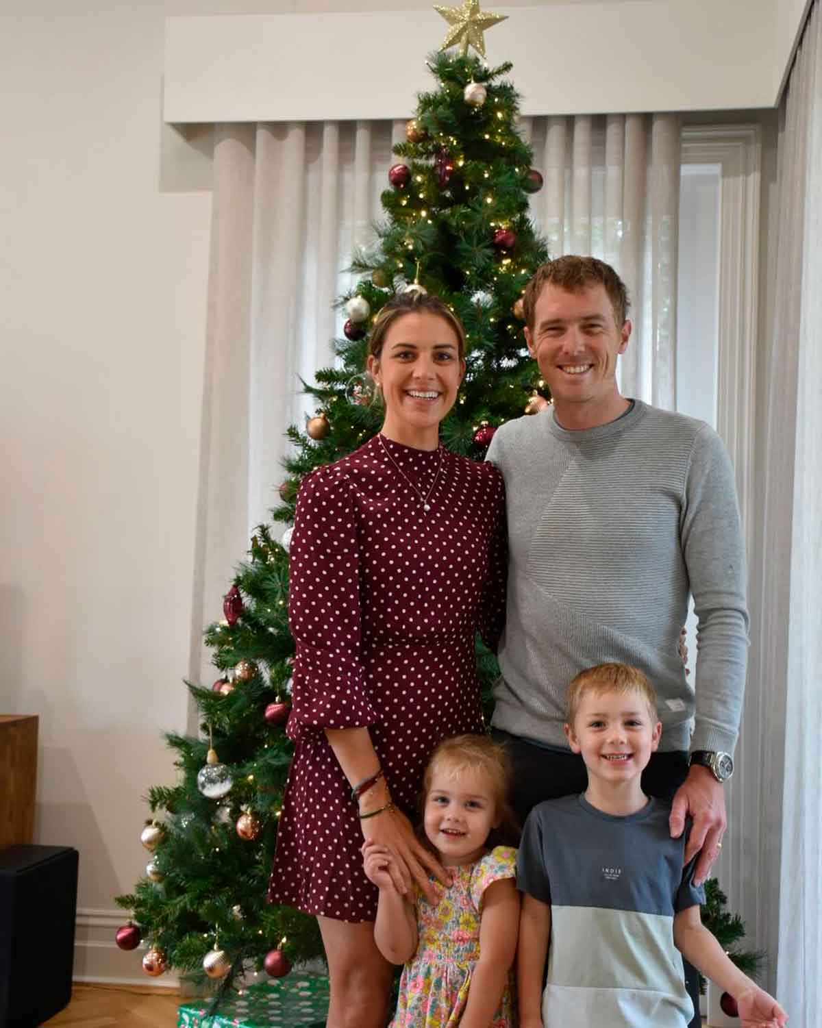 Rohan Dennis, seine Frau Melissa Dennis und ihre beiden Kinder. Foto: Instagram Wiedergabe @rohandennis