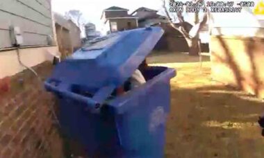 Vídeo: Suspeito é preso dentro de lata de lixo após 5 dias de perseguição
