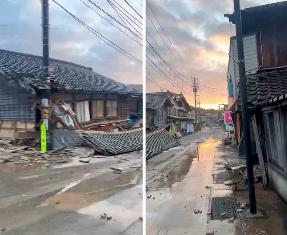 Video: Gempa Bumi Berkekuatan 7.6 Mengguncang Jepang dan Memicu Peringatan Tsunami. Video dan foto: Reproduksi Twitter @DisasterTrackHQ
