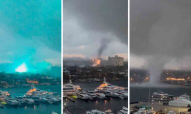 Vídeo: tornado causa destruição em Fort Lauderdale, Flórida, Estados Unidos. Fotos e vídeos: Twitter @DisasterTrackHQ