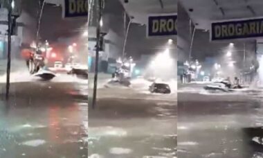 Vídeo: homem viraliza na web ao passear de jet-ski por ruas alagadas