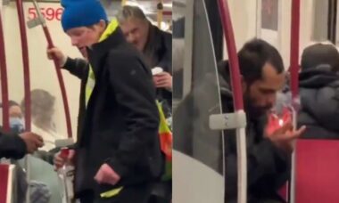 Homem é flagrado em metrô de Toronto usando drogas