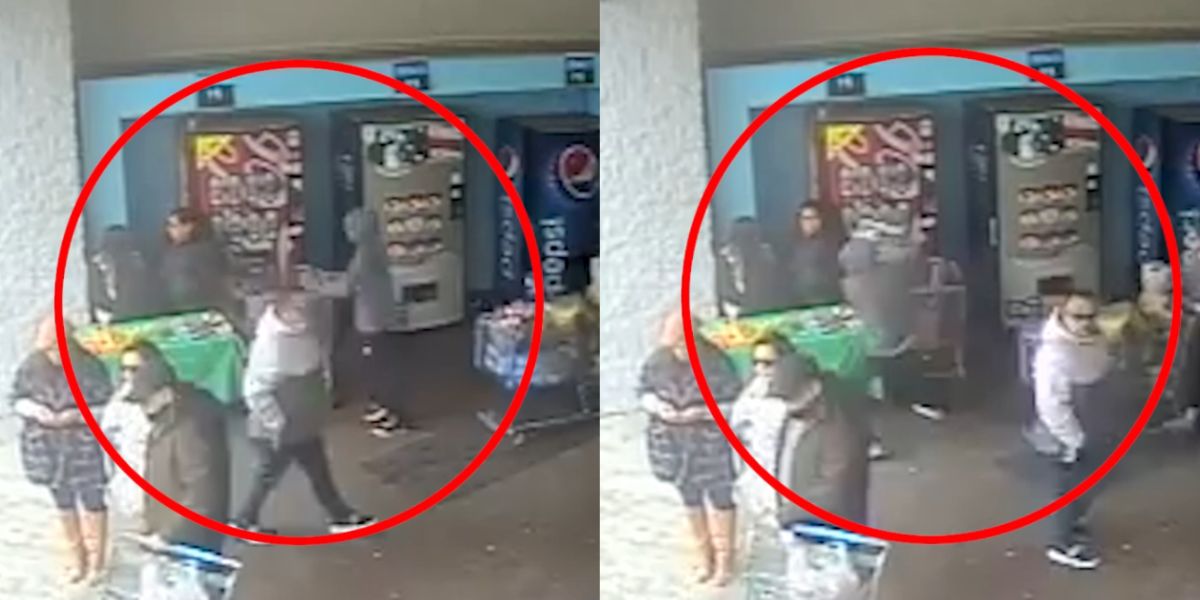 Vídeo registra homem roubando o dinheiro de escoteiras que vendiam cookies no estacionamento de um mercado 