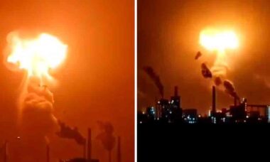Vídeo: Explosão gera bola de fogo gigantesca na China. Foto e vídeo: reprodução Twitter @Top_Disaster
