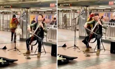 Vídeo chocante: violoncelista é atacado por estranha enquanto tocava no metrô de Nova York
