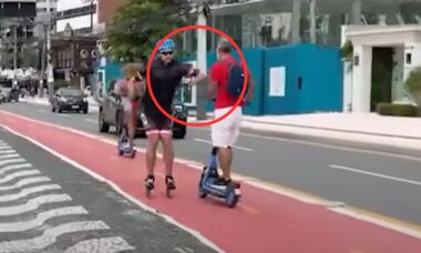 Homem quebra sete costelas depois de receber cotovelada em ciclofaixa no Brasil