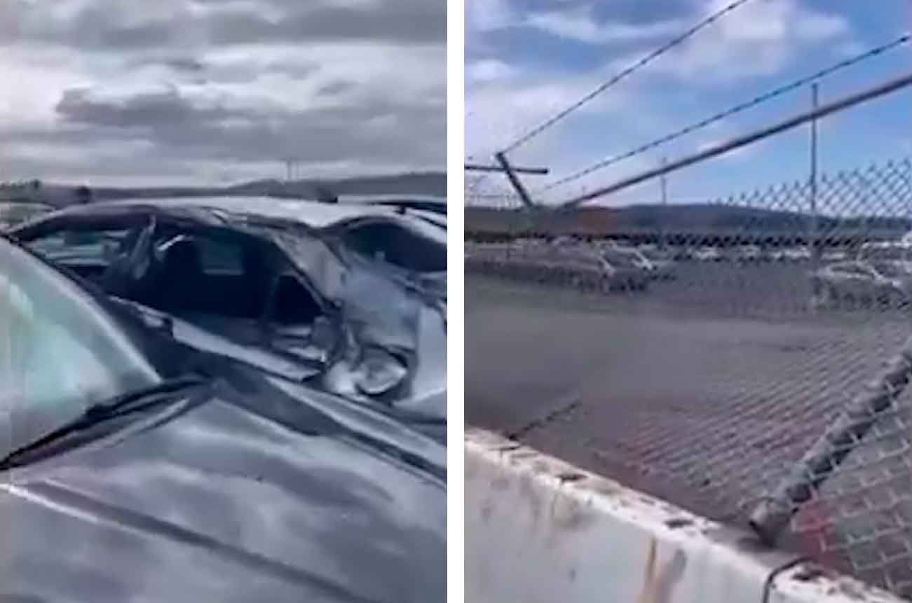 Video: Boeing verliert Reifen während des Starts in San Francisco und verursacht Bodenschäden. Foto und Video: Reproduktion Twitter @BNONews