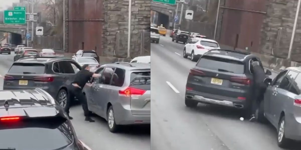 Motorista é esmagado entre dois carros depois de ser agredido em avenida de Nova Iorque