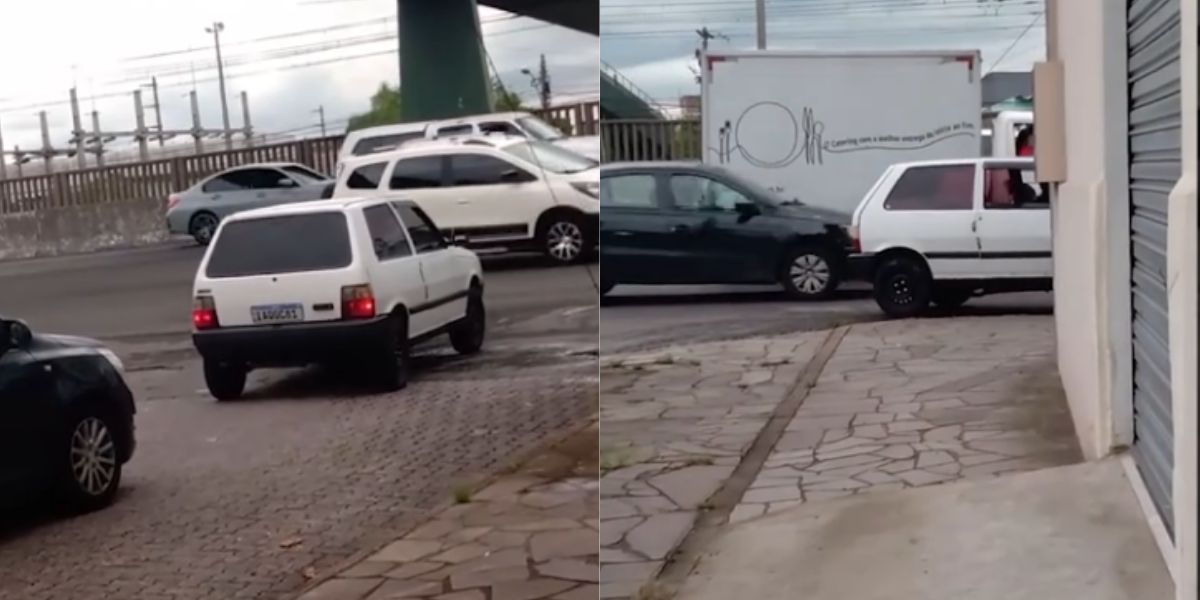 L'homme filmait les adieux à sa voiture qu'il venait de vendre et a surpris l'accident du nouveau propriétaire. Source : Reproduction DailyMotion