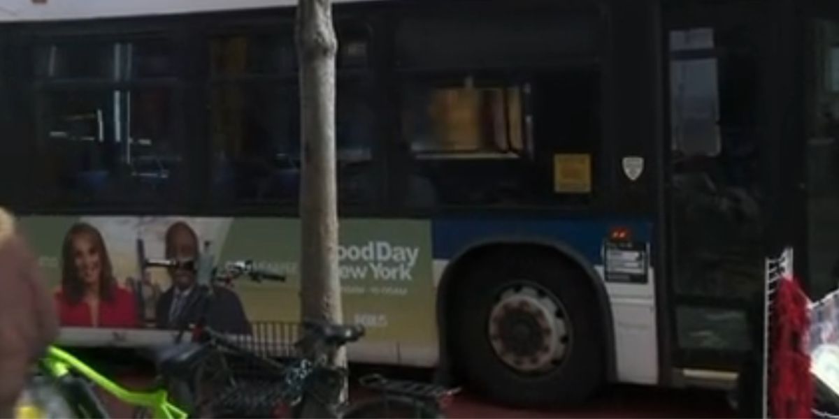 Met een schroevendraaier in een bus in New York wordt een 60-jarige man gestoken. Foto: Reproductie TikTok @nataliehertv