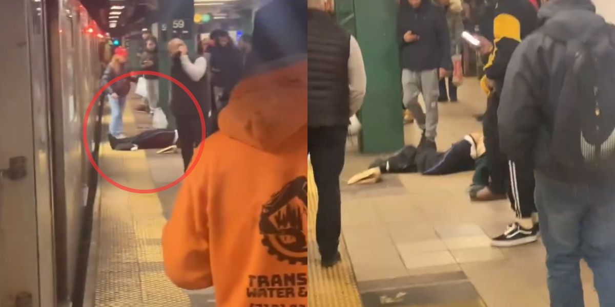 Choquant : un passager du métro de New York traîne un corps pour faire repartir le train. Photo : Reproduction Twitter @progressiveact