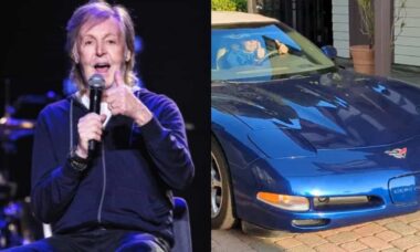 Paul McCartney surpreende ao surgir dirigindo Chevrolet Corvette C5 em Los Angeles (Instagram – @paulmccartney // X (Twitter) – @DeanGoodman)