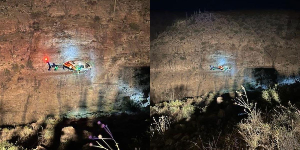 Due persone vengono salvate in Arizona dopo essere cadute da 90 metri da una scogliera
