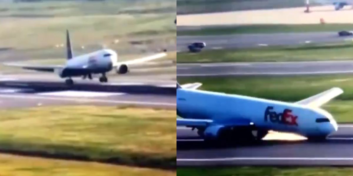 Vídeo: Parte da frente de um Boeing 767 arrasta na pista do Aeroporto de Istambul
