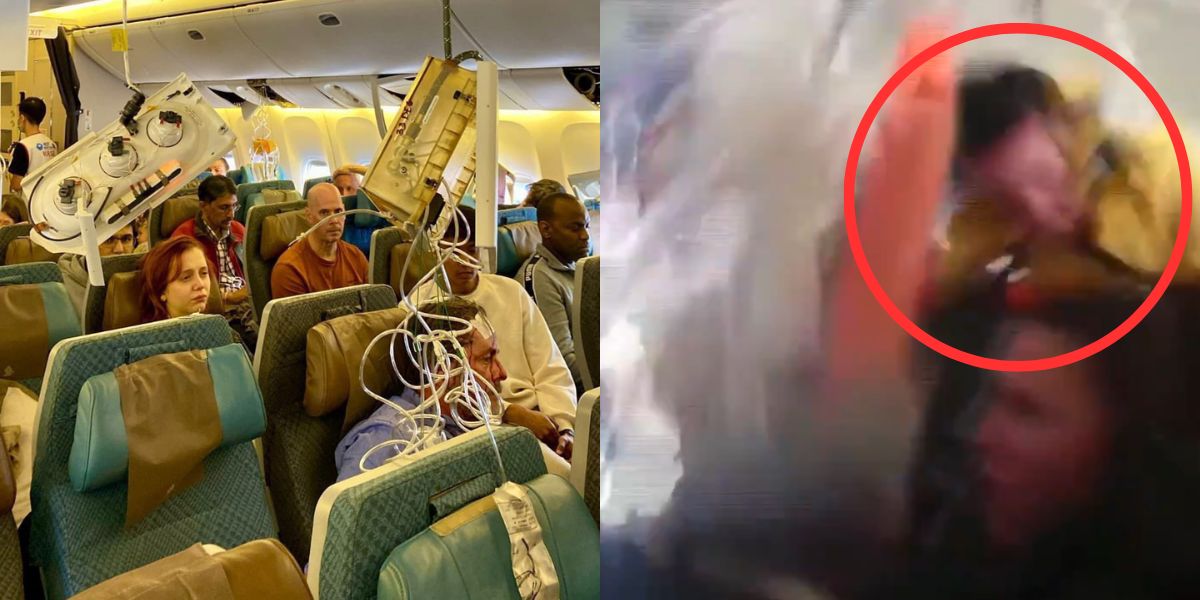Spannende video: Passagiers van een vlucht van Singapore Airlines worden tegen het plafond geslingerd na turbulentie