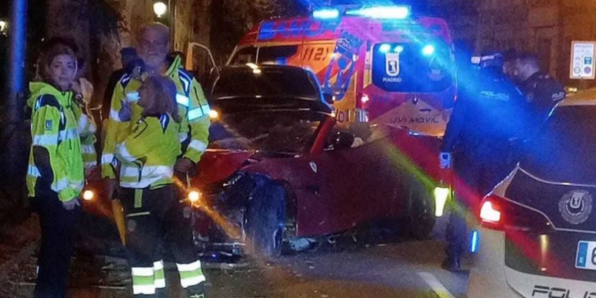 Brazilian player's wife crashes $260,000 Ferrari Portofino in Madrid