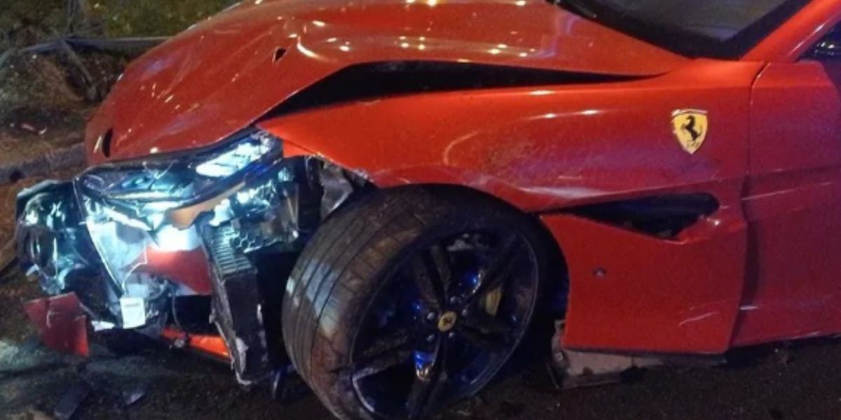 Żona brazylijskiego piłkarza uderzyła Ferrari Portofino za 260 000 $ w Madrycie