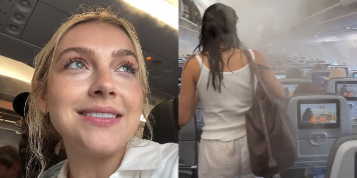 Névoa misteriosa faz “chover” dentro de cabine de avião da JetBlue e vídeo viraliza no TikTok