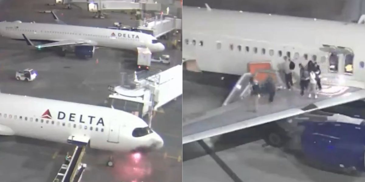 Wspaniałe wideo: Samolot linii Delta Airlines zapala się na lotnisku w Seattle