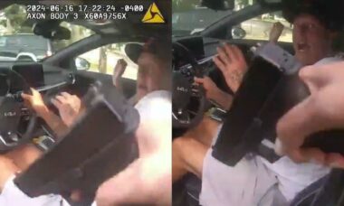 Vídeo assustador: Policial atira no carro de dois suspeitos de furto em Rhode Island