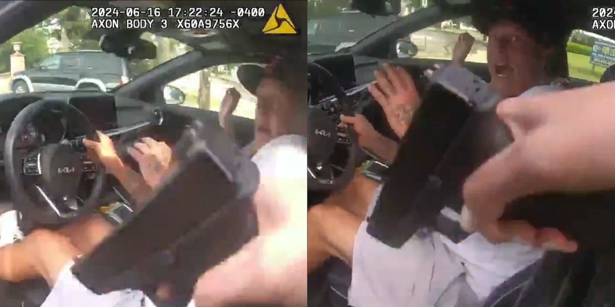 Przerażające wideo: Policjant strzela do samochodu dwóch podejrzanych o kradzież w Rhode Island 