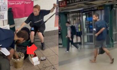 Vídeo: Artista do metrô de Nova York conhecida como “Saw Lady” é assaltada à luz do dia
