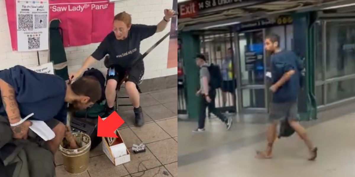 Vídeo: Artista do metrô de Nova York conhecida como “Saw Lady” é assaltada à luz do dia