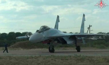 SU-35 com Mísseis Hipersônicos. Foto: t.me/mod_russia