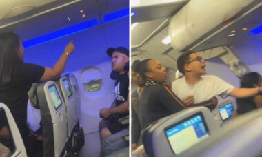 Vídeo: mulher entra em briga com homem após reclamação de "muitas crianças" a bordo de avião