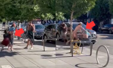 Vídeo: Nudistas de São Francisco salvam turista de um pirata com um maçarico