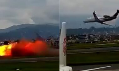 Imagens chocantes mostram explosão em acidente de avião que matou 18 no Nepal