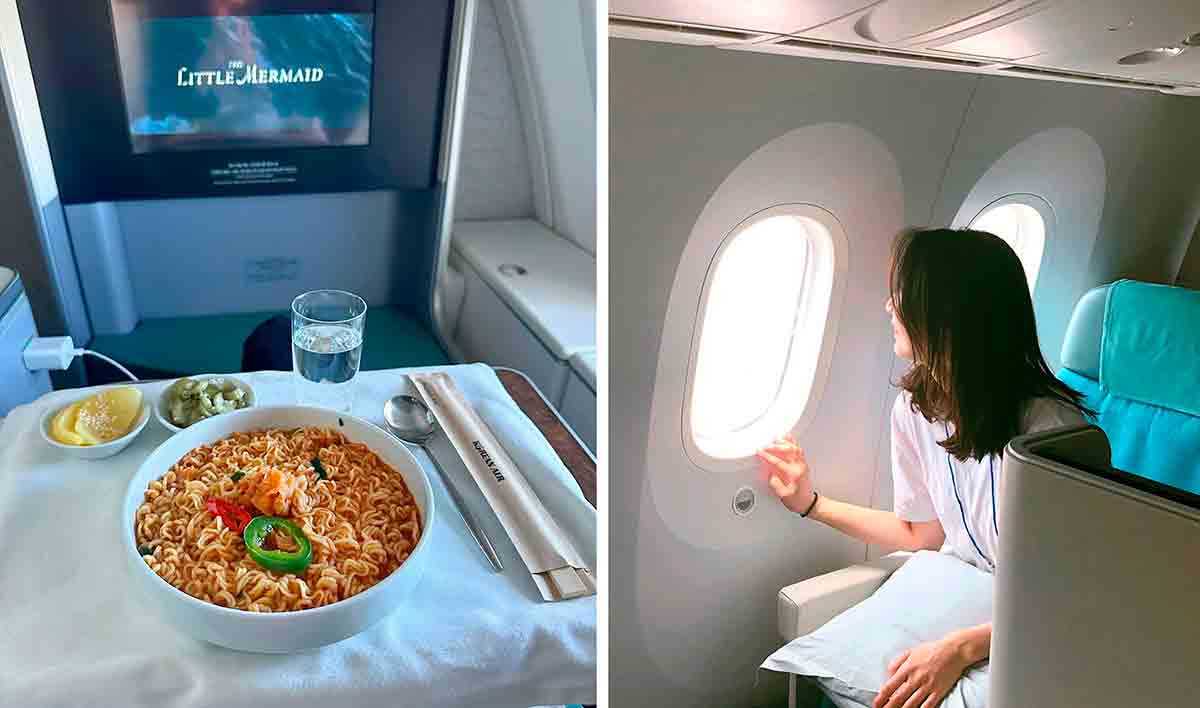 Korean Air dice che non offrirà più noodle istantanei a causa del rischio di ustioni. Foto: Instagram @koreanairworld