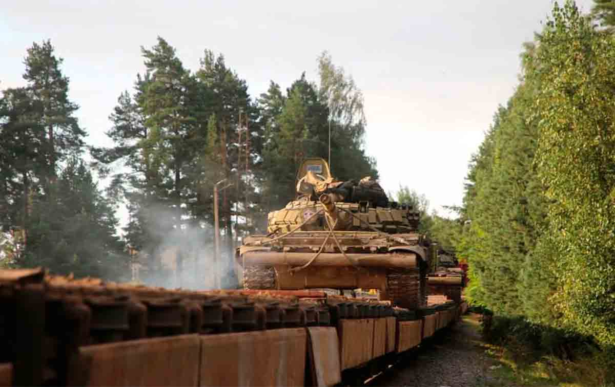 Belarus verlegt Panzer an die Grenze zur Ukraine. Foto: t.me/modmilby