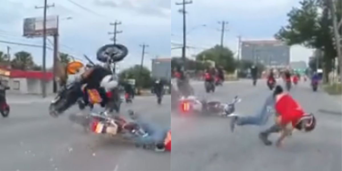 Vídeo tenso: Dois motociclistas de Harley colidem em acidente grave