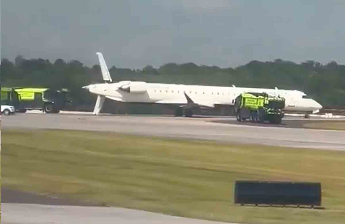 Dois aviões com 277 passageiros a bordo, colidem em pista de aeroporto de Atlanta. Foto e vídeo: X @fl360aero